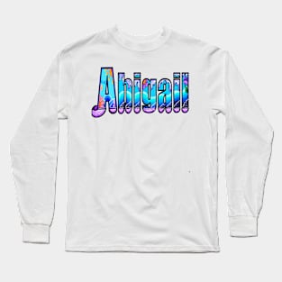 Top 10 best personalised gifts  - Abigail - cursive personalised,personalized name with summertime daisies. Abbie, Abby Long Sleeve T-Shirt